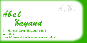 abel wayand business card