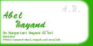 abel wayand business card